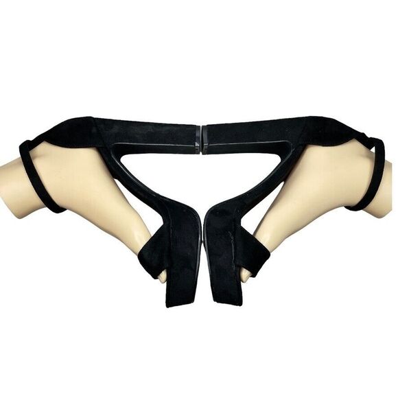 Nasty Gal Women's Black Faux Suede Mis Sized NWOT Platform Heel Size 8.5/39 M - Picture 4 of 12